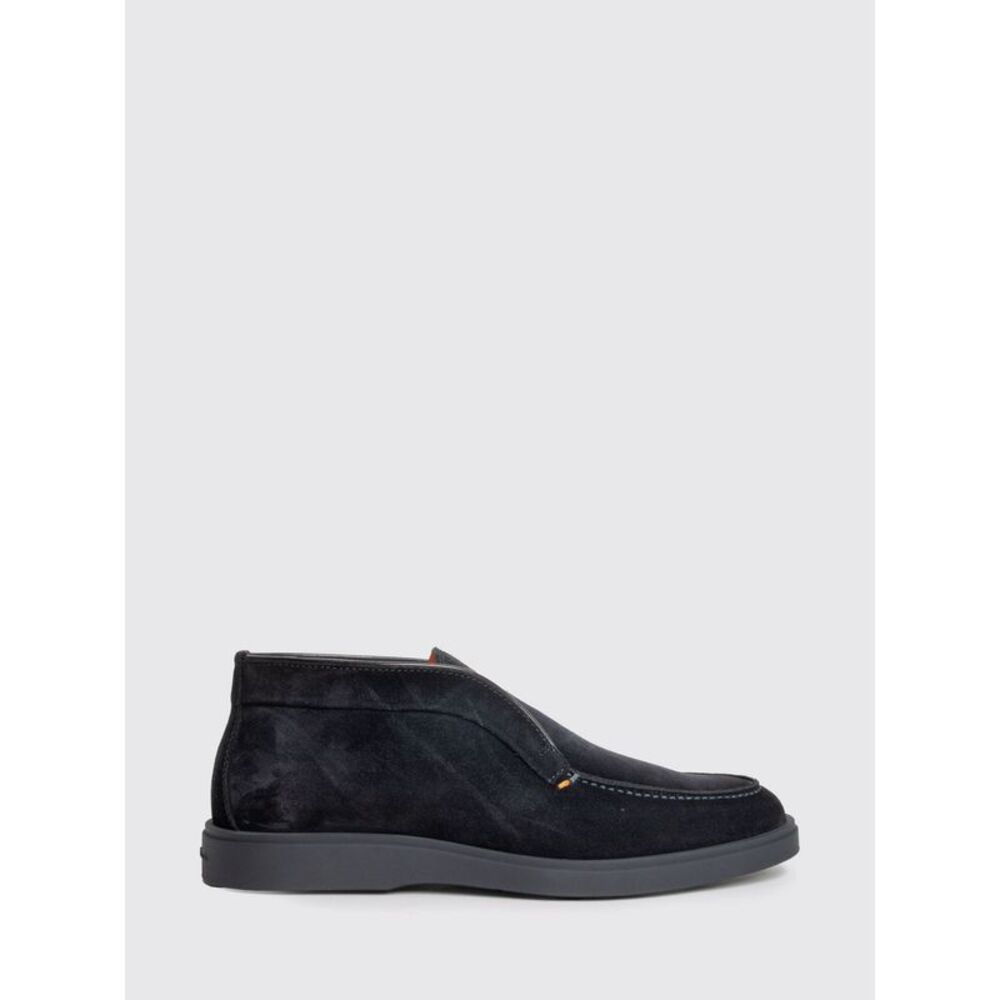 Santoni Men Santoni Suede Leather Desert Boots With Rubber Sole